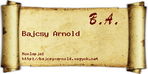 Bajcsy Arnold névjegykártya