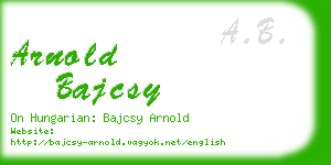 arnold bajcsy business card